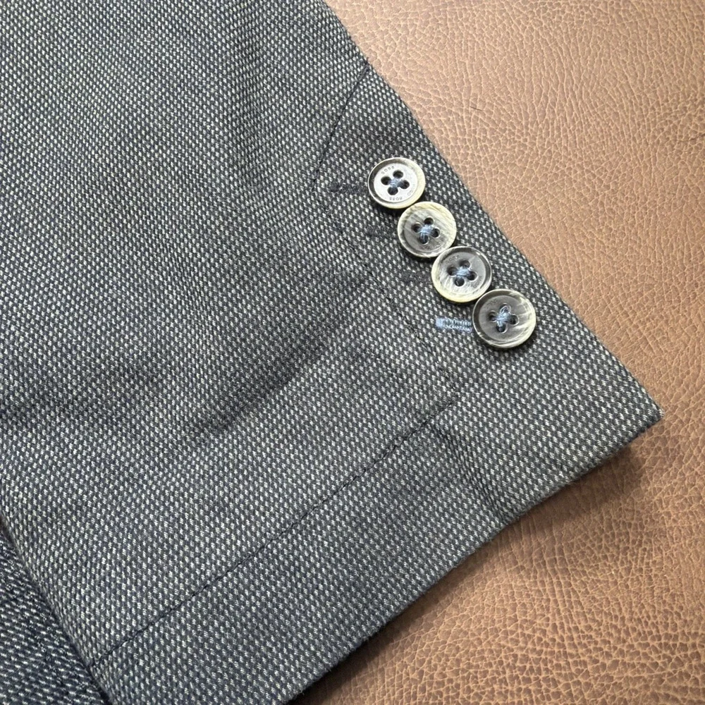 HUGO BOSS Unconstructed Sport Coat Blazer Mens 38R Gray Non Lined Wedding Formal